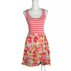 Matilda Jane Womens NWT Striped & Floral Hi-Lo Macaron Dress SZ M